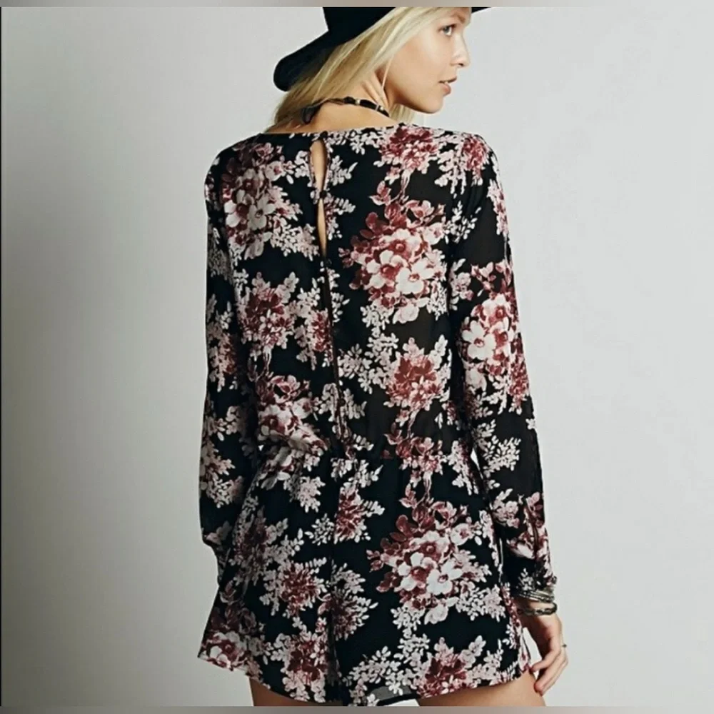 Free People Float Away Long Sleeve Romper - Picture 4 of 16